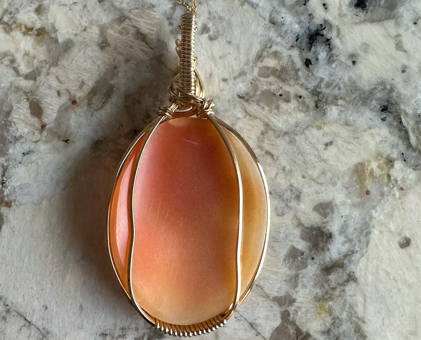 14k Goldfilled Wire-Wrapped Antique 1920s Carved Shell Cameo of Flapper Woman