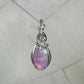 Aurora Opal Doublet Pendant Wire-Wrapped in Sterling Silver