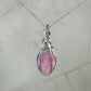 Aurora Opal Doublet Pendant Wire-Wrapped in Sterling Silver