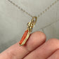 Antique Carved Coral Cameo of Woman Pendant Wire-Wrapped in 14k Goldfill