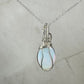 Opalite Glass Pendant Wire-Wrapped in Sterling Silver