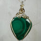 14k Goldfill and Sterling Silver Wire-Wrapped Malachite Pendant