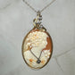 Antique Carved Shell Habillé (Dressed) Cameo Wrapped in 14k Goldfilled and Sterling Silver Wire