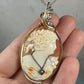 Antique Carved Shell Habillé (Dressed) Cameo Wrapped in 14k Goldfilled and Sterling Silver Wire
