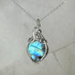 Flashy Blue Labradorite Pendant Wire-Wrapped in Sterling Silver