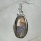 Flashy Purple Labradorite Pendant Wire-Wrapped in Sterling Silver