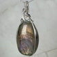 Flashy Purple Labradorite Pendant Wire-Wrapped in Sterling Silver