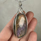 Flashy Purple Labradorite Pendant Wire-Wrapped in Sterling Silver