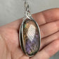 Flashy Purple Labradorite Pendant Wire-Wrapped in Sterling Silver