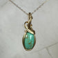 Wire-Wrapped New Lander Variscite Pendant in 14k Goldfill