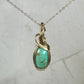 Wire-Wrapped New Lander Variscite Pendant in 14k Goldfill