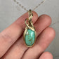 Wire-Wrapped New Lander Variscite Pendant in 14k Goldfill