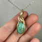 Wire-Wrapped New Lander Variscite Pendant in 14k Goldfill