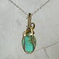 Wire-Wrapped New Lander Variscite Pendant in 14k Goldfill