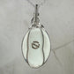 Vintage Porcelain Limoges France Cameo Portrait Pendant Wire-Wrapped in Sterling Silver