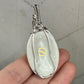 Vintage Porcelain Limoges France Cameo Portrait Pendant Wire-Wrapped in Sterling Silver