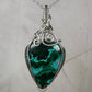 Chrysocolla Pendant Wire-Wrapped in Sterling Silver
