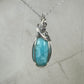 Larimar Pendant Wire-Wrapped in Sterling Silver