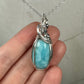Larimar Pendant Wire-Wrapped in Sterling Silver
