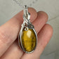Nellite (Lion's Skin) Pendant Wire-Wrapped in Sterling Silver