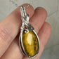 Nellite (Lion's Skin) Pendant Wire-Wrapped in Sterling Silver