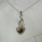 Dendritic "Picture" Agate Pendant Wrapped in Sterling Silver and 14k Goldfilled Wire