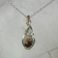 Dendritic "Picture" Agate Pendant Wrapped in Sterling Silver and 14k Goldfilled Wire