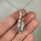 Aurora Opal Doublet Pendant Wire-Wrapped in Sterling Silver