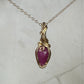 Pink Rosecut Sapphire Pendant Wire-Wrapped in 14k Goldfilled Wire