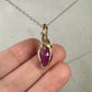 Pink Rosecut Sapphire Pendant Wire-Wrapped in 14k Goldfilled Wire