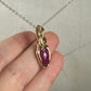 Pink Rosecut Sapphire Pendant Wire-Wrapped in 14k Goldfilled Wire