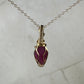 Pink Rosecut Sapphire Pendant Wire-Wrapped in 14k Goldfilled Wire