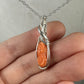 Antique Carved Coral Cameo of Woman Pendant Wire-Wrapped in Sterling Silver