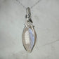 Sterling Silver Wire-Wrapped African Moonstone Pendant