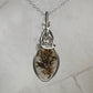 Dendritic "Picture" Agate Pendant Wrapped in Sterling Silver Wire
