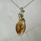 Dendritic "Picture" Agate Pendant Wrapped in Sterling Silver and 14k Goldfilled Wire