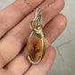 Dendritic "Picture" Agate Pendant Wrapped in Sterling Silver and 14k Goldfilled Wire