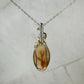 Dendritic "Picture" Agate Pendant Wrapped in Sterling Silver and 14k Goldfilled Wire