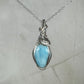 Larimar Pendant Wire-Wrapped in Sterling Silver