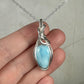 Larimar Pendant Wire-Wrapped in Sterling Silver