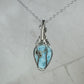 Larimar Pendant Wire-Wrapped in Sterling Silver