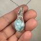 Larimar Pendant Wire-Wrapped in Sterling Silver