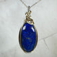 Lapis Lazuli Pendant Wire-Wrapped in 14k Goldfilled and Sterling Silver Wire