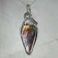 Flashy Purple and Gold Labradorite Pendant Wire-Wrapped in Sterling Silver