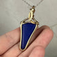 Lapis Lazuli Pendant Wire-Wrapped in 14k Goldfilled