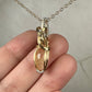 Wire-Wrapped Natural Gold Rutilated Quartz Pendant in 14k Gold-Fill Sterling Silver
