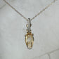 Wire-Wrapped Natural Gold Rutilated Quartz Pendant in 14k Gold-Fill Sterling Silver