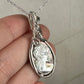 Sterling Silver Wire-Wrapped Vintage Mother of Pearl Carved Cameo Pendant