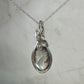 Sterling Silver Wire-Wrapped Vintage Mother of Pearl Carved Cameo Pendant
