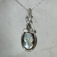 Sterling Silver Wire-Wrapped Vintage Mother of Pearl Carved Cameo Pendant